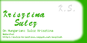 krisztina sulcz business card